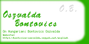 oszvalda bontovics business card